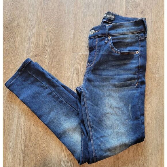Express Denim - Express jeans mid rise skinny size 2 women's  dark wash